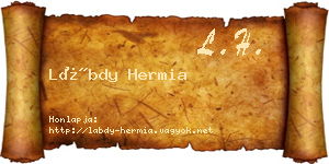 Lábdy Hermia névjegykártya